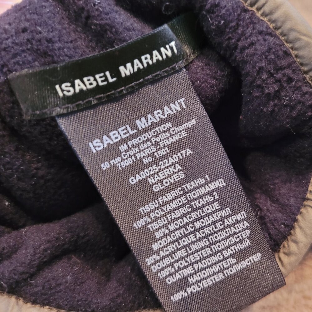 Isabel Marant Logo Naevka Mittens Gloves - Picture 7 of 8